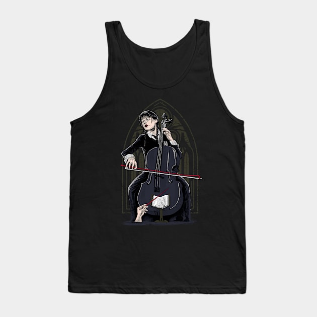 The Addams Orchestra Tank Top by Zascanauta